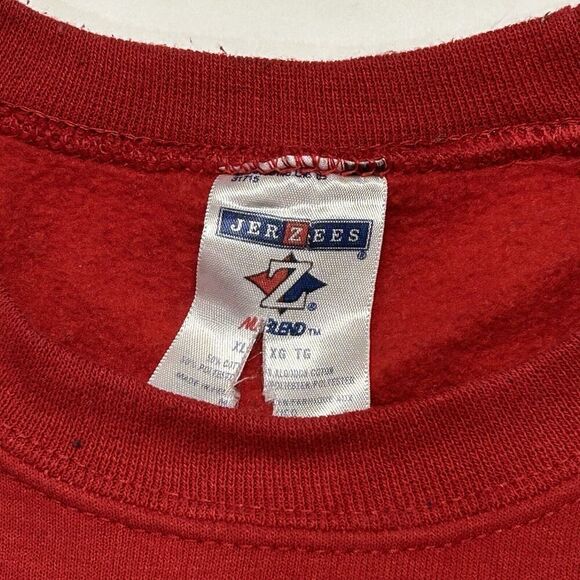 Vintage JERZEES Sweatshirt Red Crewneck Dear Santa I Can Explain Size XL - Picture 4 of 7